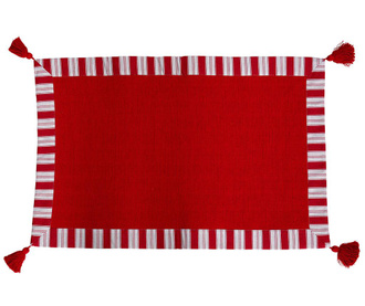 Covor tip pres Eleonore Lines Red 50x80 cm