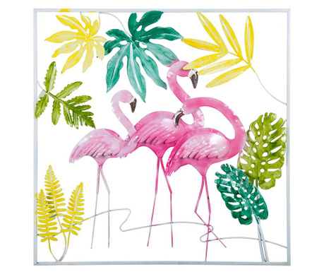 Decoratiune de perete Flamingos Pink