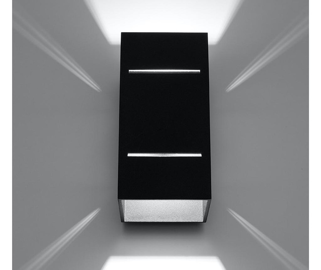 Aplica de perete Nice Lamps, Torre Black, aluminiu, negru, 10x12x20 cm