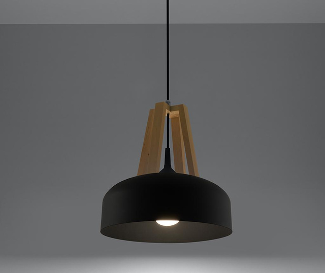 Lustra Nice Lamps, Olla Black Brown, otel, negru/maro, 30x30x100 cm