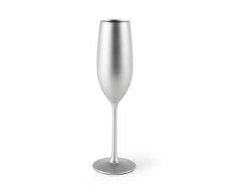 Pahar pentru sampanie Excelsa, Platinum, sticla, gri argintiu, 210 ml