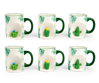 Set 6 skodelic Cactus 0.3