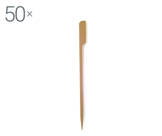 Set 50 betisoare pentru aperitive Excelsa, Bamboo, lemn de bambus, 2x15x10 cm
