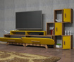 Ansamblu corpuri biblioteca Hommy Craft, Millicent Yellow, PAL melaminat, galben