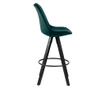 Set 2 scaune de bar Actona, Dima Dark Green, verde inchis, 55x49x112 cm