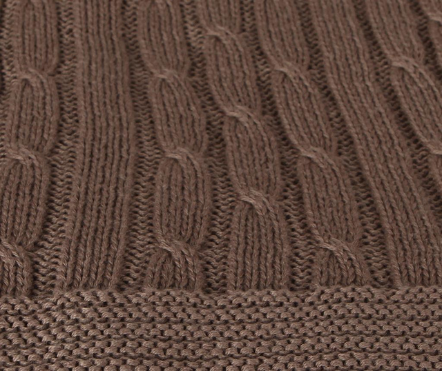 Pled Softy Knit Two Brown 130x170 cm