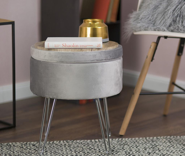 Stolčić Glamour Stool Grey