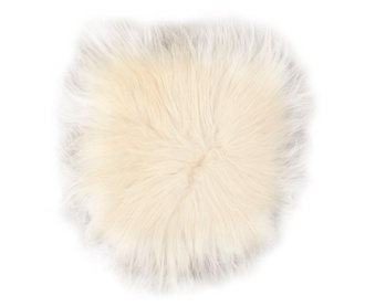 Perna de sezut Lambskin Natural White 37x37 cm