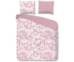 Set de pat Double Satin Descanso, Birza Pink, bumbac satinat, 4x36x26 cm