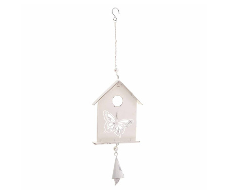 Decoratiune suspendabila Heaven Sends, Birdhouse Butterfly, metal, 11x2x25 cm