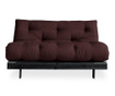 Sofa extensibila Roots Black & Brown 140x200 cm