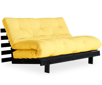 Разтегателен диван Roots Black & Yellow 140x200 см