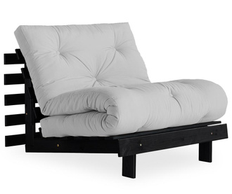Roots Black & Light Grey Kihúzható fotel 90x200 cm