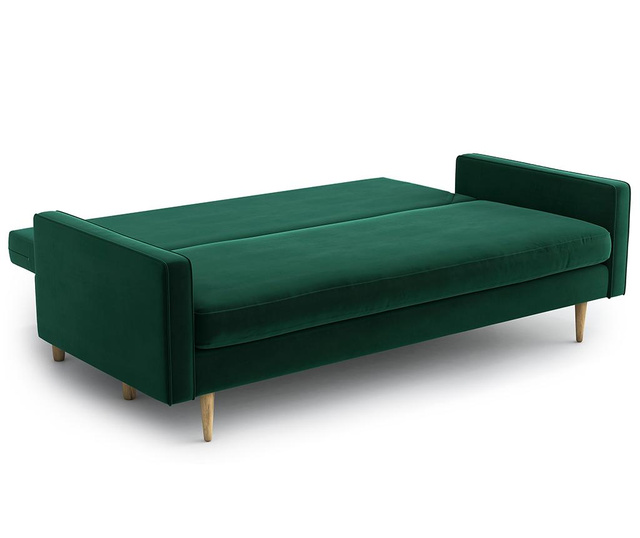 Esme Riviera Green Háromszemélyes kihúzható kanapé