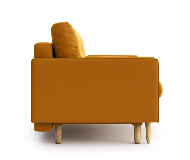 Esme Riviera Yellow Háromszemélyes kihúzható kanapé