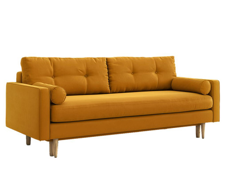 Esme Riviera Yellow Háromszemélyes kihúzható kanapé