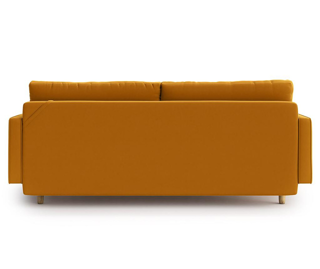 Canapea extensibila 3 locuri Optisofa, Esme Riviera Yellow, galben, 218x92x85 cm