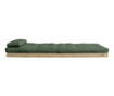 Raztegljiv počivalnik za dnevno sobo Figo Natural & Olive Green 70x200 cm