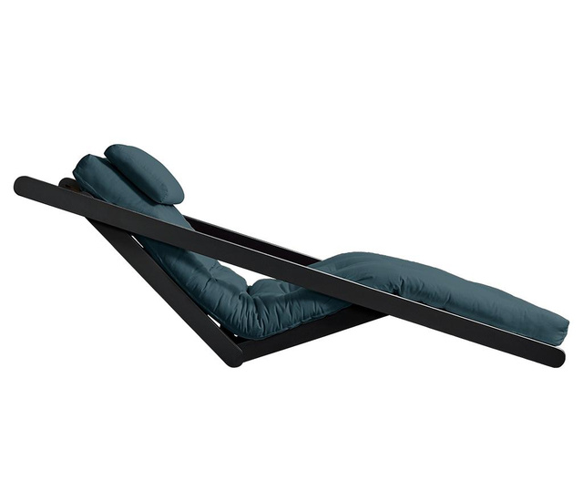 Figo Black & Petrol Blue Kihúzható nappali heverő 70x200 cm