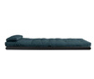 Figo Black & Petrol Blue Kihúzható nappali heverő 70x200 cm