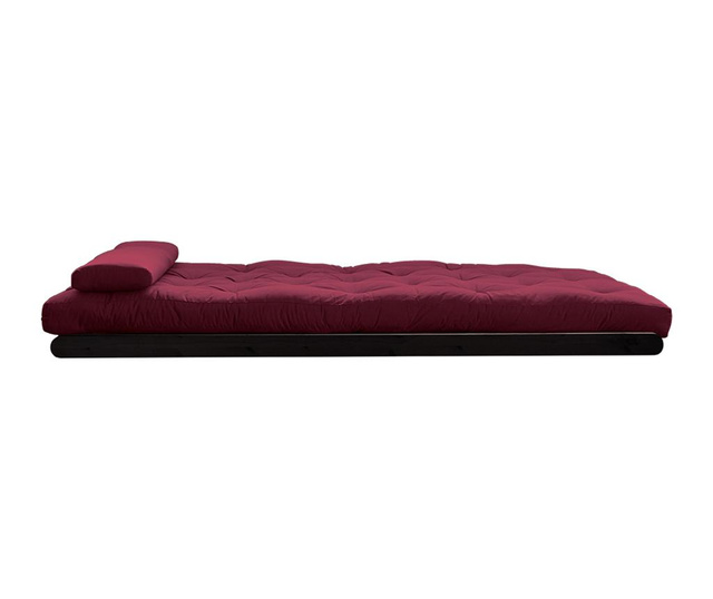 Figo Black & Bordeaux Kihúzható nappali heverő 120x200 cm