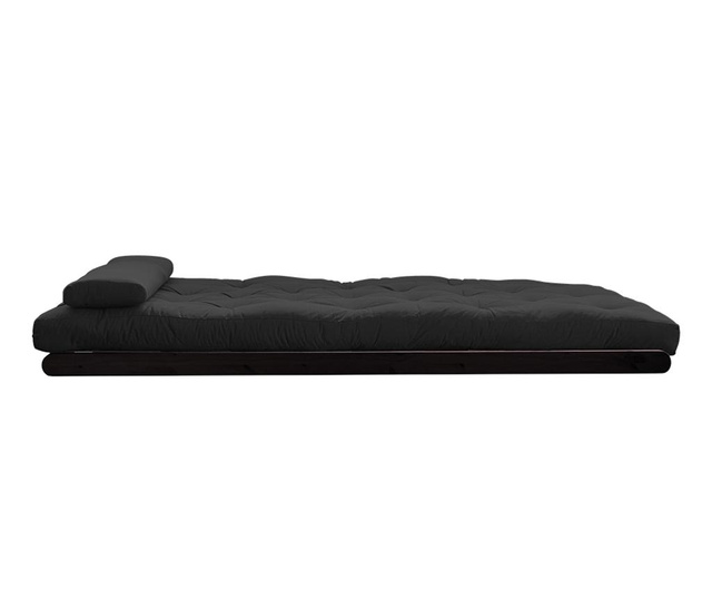 Raztegljiv počivalnik za dnevno sobo Figo Black & Dark Grey 120x200 cm