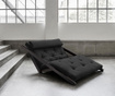Raztegljiv počivalnik za dnevno sobo Figo Black & Dark Grey 120x200 cm