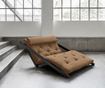 Sezlong extensibil living Figo Black & Mocca 120x200 cm