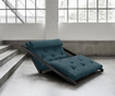 Figo Black & Petrol Blue Kihúzható nappali heverő 120x200 cm