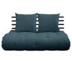 Разтегателен диван Shin Sano Black & Petrol Blue 140x200 см