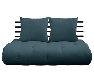 Разтегателен диван Shin Sano Black & Petrol Blue 140x200 см