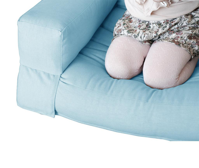Разтегателен детски фотьойл Mini Hippo Celeste 65x140 см