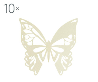 Комплект 10 обозначения за чаши Butterfly Ivory