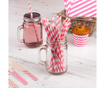 Комплект 25 сламки Carnival Stripes Pink