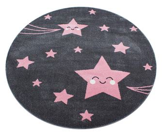 Covor Night Stars Round Pink