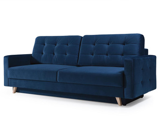 Vegas Dark Blue Háromszemélyes kihúzható kanapé