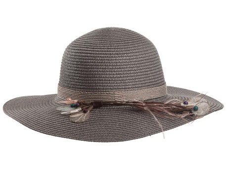 Ženski klobuk Garden Feathers Grey