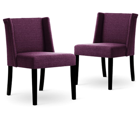 Set 2 stolice Zeste Black & Violet