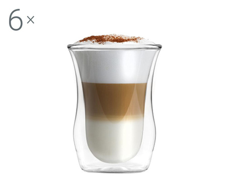Sada 6 pohárov Short Cappuccino 300 ml