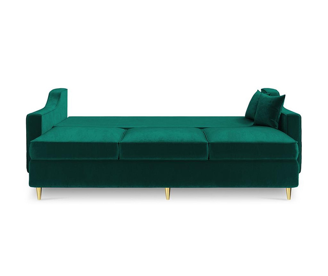 Marigold Bottle Green Háromszemélyes kihúzható kanapé