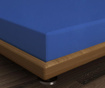 Cearsaf de pat cu elastic Ranforce Patik, Basic Dark Blue, bumbac ranforce cu protectie antibacteriana, 180x200 cm, albastru inc