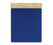 Cearsaf de pat cu elastic Ranforce Patik, Basic Dark Blue, bumbac ranforce cu protectie antibacteriana, 180x200 cm, albastru inc