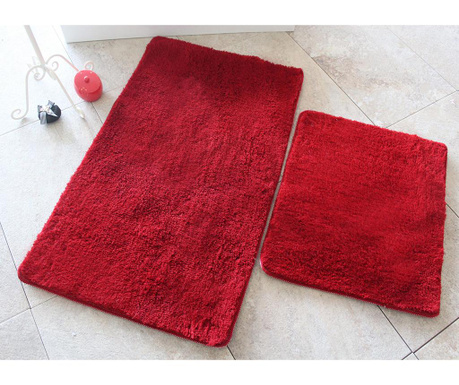 Zestaw 2 dywaników łazienkowych Manilla Red