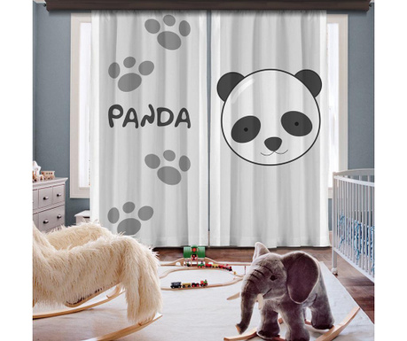 Σετ 2 κουρτίνες Panda Paw 140x260 cm
