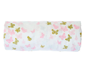Детски долен чаршаф с ластик Butterfly Pink 70x132 см
