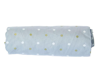 Cearsaf de patut cu elastic Dots Grey 70x132 cm