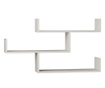 Raft de perete Decortie, Carrie White, PAL melaminat cu grosimea 18 mm, 67x120x22 cm, alb