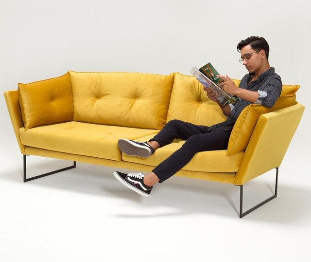 Relax Mustard Yellow Háromszemélyes kanapé