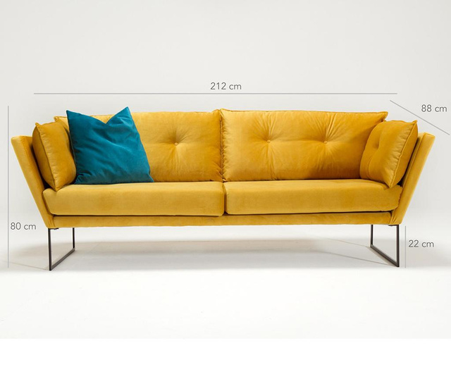 Relax Mustard Yellow Háromszemélyes kanapé