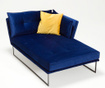 Sezlong living dreapta Balcab Home, Relax Sax Blue, albastru aprins, 170x170x113 cm